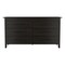 Homeroots 59" Black Six Drawer Double Dresser 544018 - alternate 1