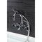 Kingston Brass Three-Handle 2-Hole Adjustable Wall Mount Clawfoot Tub Faucet with Knurled Handle and Hand Shower AE8451RKX - alternate 3
