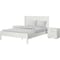 Homeroots Three Piece White Solid Wood Bedroom Set 523671 - alternate 6