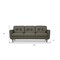 Homeroots 83" Green Leather Sofa With Black Legs 491284 - alternate 3