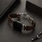 Elegani Leather Band Compatible with Apple Watch 38mm, Dark Brown, Dark Brown/Yellow Gold/Rose Gold Buckle LOT-DBR-38 - alternate 4