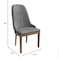 Leisuremod Verisma Collection Modern Wooden Dining Chair in Black Fabric with White Front, 4PK VC57BFW4 - alternate 2