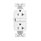 Eaton Wiring Devices Eaton GFCI Receptacle, 125 V, 20 A, NEMA: NEMA 5-20R, Back, Side Wiring, White GF20W - alternate 1