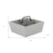 Homeroots 10" Gray Solid Wood And Metal Box 488035 - alternate 4