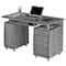 Homeroots 48" Gray Wood Computer Desk With Two Drawers 723749 - alternate 5