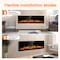 Edendirect 60 in. Wall Mount Metal Smart Electric Fireplace in Black, 4.33 in. Width, Remote, 1-8H Timer ZR-WE-60 - alternate 4