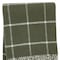 Homeroots 50" X 67" Olive Green And White Cotton Blend Woven Plaid Throw Blanket with Fringe 632900 - alternate 4