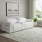 Homeroots 86in White and Black Italian Leather Power Reclining Loveseat With Storage 720531 - alternate 4