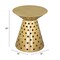Homeroots 20" Gold Iron Round Pedestal End Table 556548 - alternate 4