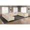 Homeroots Beige Italian Leather Power Reclining U Shaped Twelve Piece Corner Sectional With Console 632553 - alternate 1