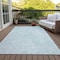 Homeroots 9' X 12' Aqua And Ivory Geometric Washable Indoor Outdoor Area Rug 577545 - alternate 4