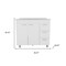 Homeroots 39in White Wood Lacquered Door Gloss Finish Door Accent Cabinet With Three Drawers 534982 - alternate 2