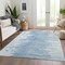 Homeroots 5' X 8' Sky Blue And Denim Blue Abstract Washable Indoor Outdoor Area Rug 582435 - alternate 6