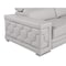 Homeroots 73in Light Gray and Silver Leather Reclining Loveseat 720578 - alternate 3
