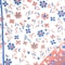 Homeroots 88" X 84" Blue White And Orange Floral Cotton Hanging Tapestry 397434 - alternate 4