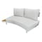 Deko Living Outdoor Cream Aluminum and Teak Contour Sofa Set, Seats 6 COP30013 - alternate 3