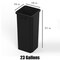 Regal Altair 23 Gallon Square Gray Plastic Trash Can, Vent Channel Design ZR-TC-100-SQ23BK - alternate 4