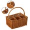 Wickerwise Wickewise Indoor and Outdoor 6 Bottle Wine and Beverage Wicker Tote Basket - Perfect for Beer,  QI004719 - alternate 6