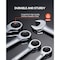 Vevor Combination Wrench Set 30 PCS SAE 1/4" to 1", Metric 8mm to 24mm Organizer Rack, 30PK J0030H - alternate 5
