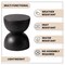 Leisuremod Sage Fiberstone Side Table, Half-Round Hourglass Design, Weatherproof, Fully Assembled SST16BL - alternate 5