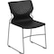 Flash Furniture Stack Chair, Plastic, Black, 31.75" H RUT-438-BK-GG - alternate 1