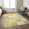 Homeroots 3' X 5' Yellow Blue And Terra Cotta Geometric Washable Indoor Outdoor Area Rug 605055 - alternate 4