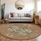 Homeroots 8' Rust Green And Brown Round Oriental Washable Indoor Outdoor Area Rug 600188 - alternate 6