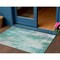 Homeroots 3' X 5' Teal Blue Peach And Ivory Abstract Washable Indoor Outdoor Area Rug 615884 - alternate 1