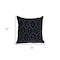 Homeroots 22" Black and Blue Ogee Cotton Throw Pillow with Embroidery and Applique 529267 - alternate 2