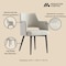 Manhattan Comfort Tremont Dining Arm Chair in Stone - Set of 2 2-DC104AR-ST - alternate 3