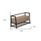 Homeroots 42in Taupe and Black Metal Storage Bench with Flip Top 489778 - alternate 7