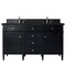 James Martin Vanities Brittany 60" Double Vanity, Black Onyx, w/ 3 CM Phantome Eclos Top 650-V60D-BKO-3PHT - alternate 1
