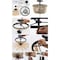 Jonathan Y Allie 14" 3-Light Bohemian Farmhouse Wood Bead/Iron LED Semi Flush Mount, Antique Silver/Light Taupe JYL9020B - alternate 6