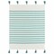 Homeroots 50" X 60" Blue and White Woven Cotton Striped Throw Blanket with Tassels 516554 - alternate 7