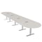 Skutchi Designs 18ft Racetrack Conference Table With Power | Harmony Series | 18 Person Meeting Room Table HAR-RAC-48X216-T-K458-ESIL - alternate 1
