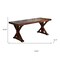 Homeroots 71" Walnut Solid Wood Trestle Base Dining Table 543509 - alternate 4