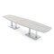 Skutchi Designs Arc Boat Conference Table, 45 in W, 168 in L, Ivory HAR-ABOT-48x168-DOU-K458 - alternate 1