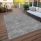 Homeroots 8' X 10' Gray And Ivory Geometric Washable Indoor Outdoor Area Rug 614074 - alternate 5