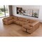 Homeroots Chestnut Italian Leather Power Reclining U Shaped Eight Piece Corner Sectional With Console 634678 - alternate 5