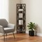 Homeroots 62" Dark Taupe Metal Corner Bookcase 376526 - alternate 3