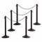 Us Weight ChainBoss Stanchion with 10 ft of Black Plastic Chain Ft. SunShield UV Protection, Fillable Base, 6PK U2203PK6 - alternate 1