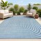 Jonathan Y Odense High-Low Minimalist Angle Geometric Dark Blue/Cream 8 ft. x 10 ft. Indoor/Outdoor Area Rug SCN101D-8 - alternate 1