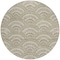 Homeroots 8' Taupe Fern Green And Ivory Round Geometric Washable Indoor Outdoor Area Rug 615244 - alternate 3