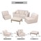 Deko Living 4 Place Seating Beige Outdoor Compressed Foam Sectional Sofas and Ottoman Set COP30217 - alternate 4