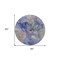 Homeroots 8' Navy Blue And Beige Round Abstract Washable Indoor Outdoor Area Rug 581757 - alternate 2