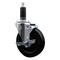 Service Caster 5'' Soft Rubber Swivel 1-1/8'' Expanding Stem Caster with Brake SCC-EX20S514-SRS-TLB-118 - alternate 1