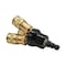 Interstate Pneumatics Aluminum Round Manifold with Three 1/4 Inch Brass Universal Couplers, 1/4 Inch Steel Automotive Plug FPM44-KG4AB - alternate 3