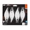 Feit Electric Feit White BA10 E12 (Candelabra) Filament LED Bulb Soft White 40 Watt Equivalence 4 pk BPCFC40927WFIL4 - alternate 1