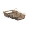 Homeroots Set of Three Dark Brown Solid Wood And Metal Crate, 3PK 487719 - alternate 4