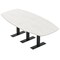 Skutchi Designs Arc Boat Conference Table With Power, 48 in W, 96 in L HAR-ABOT-48X96-T.BK-WA7976-NA - alternate 1